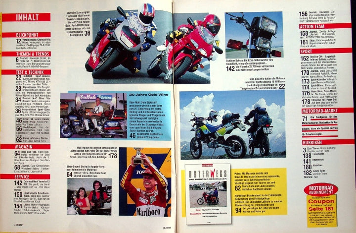 Inhaltsverzeichnis Motorrad 18/1994