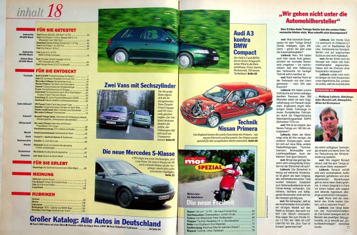 Inhaltsverzeichnis MOT 18/1996
