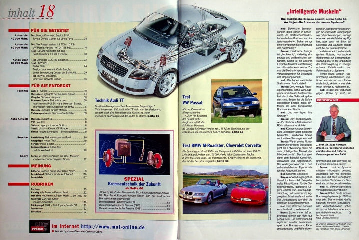 Inhaltsverzeichnis MOT 18/1998