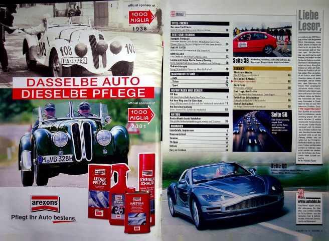 Inhaltsverzeichnis Auto Bild 18/2001