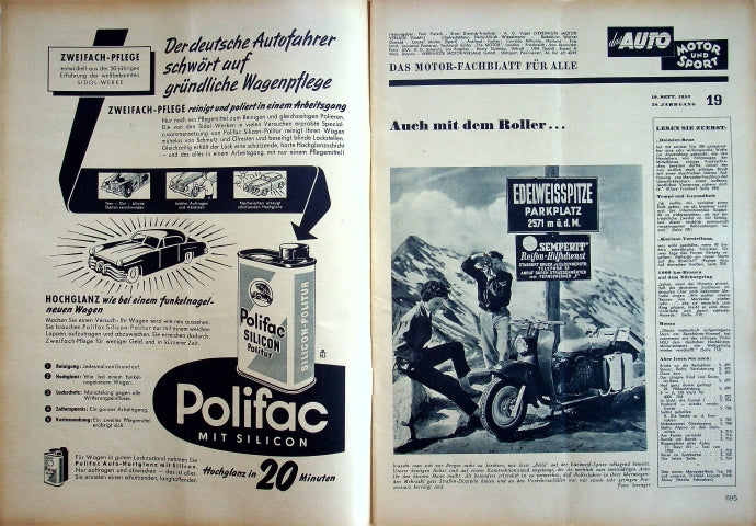 Inhaltsverzeichnis Auto Motor und Sport 19/1953