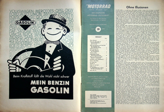 Inhaltsverzeichnis Motorrad 19/1961