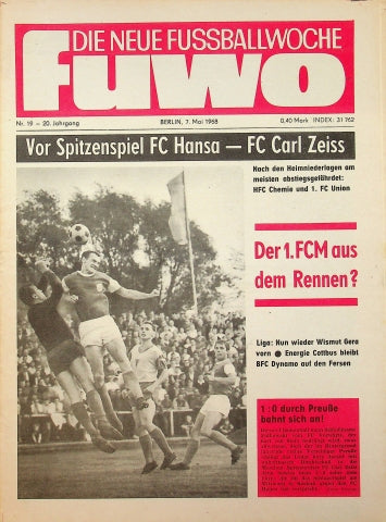 Fuwo Fussballwoche 19/1968