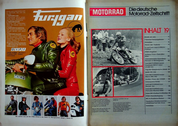 Inhaltsverzeichnis Motorrad 19/1974