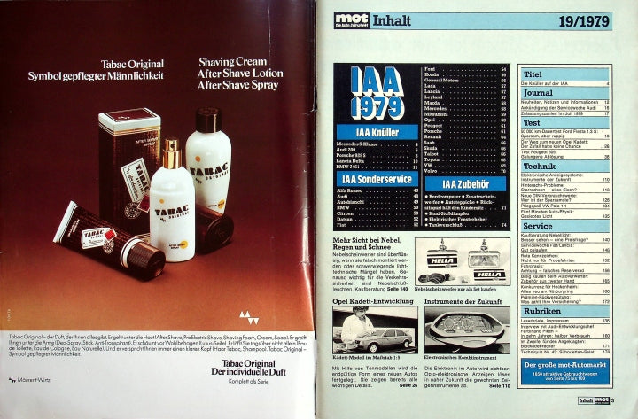 Inhaltsverzeichnis MOT 19/1979