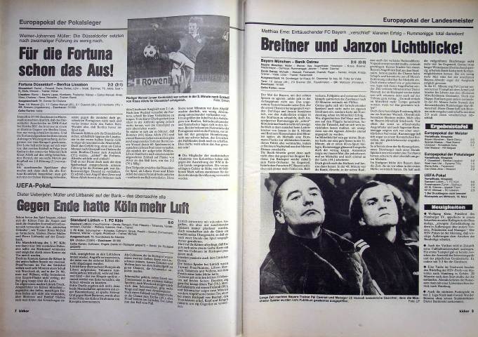 Inhaltsverzeichnis Kicker 19/1981