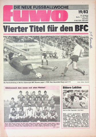 Fuwo Fussballwoche 19/1982