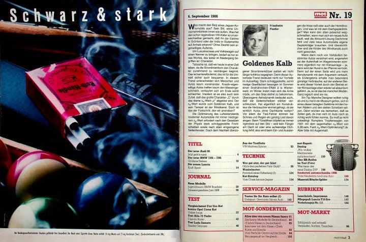Inhaltsverzeichnis MOT 19/1986