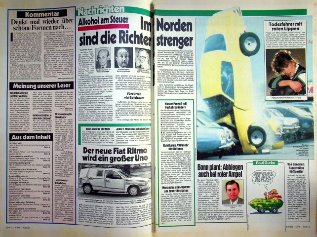Inhaltsverzeichnis Auto Bild 19/1986