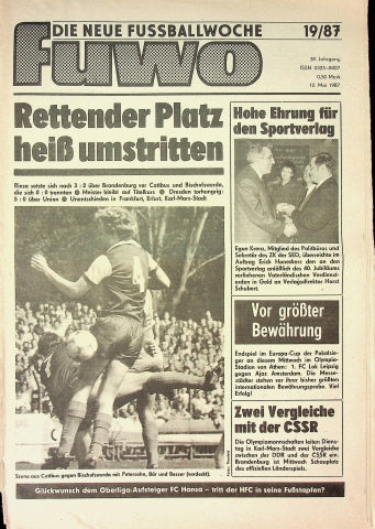 Fuwo Fussballwoche 19/1987