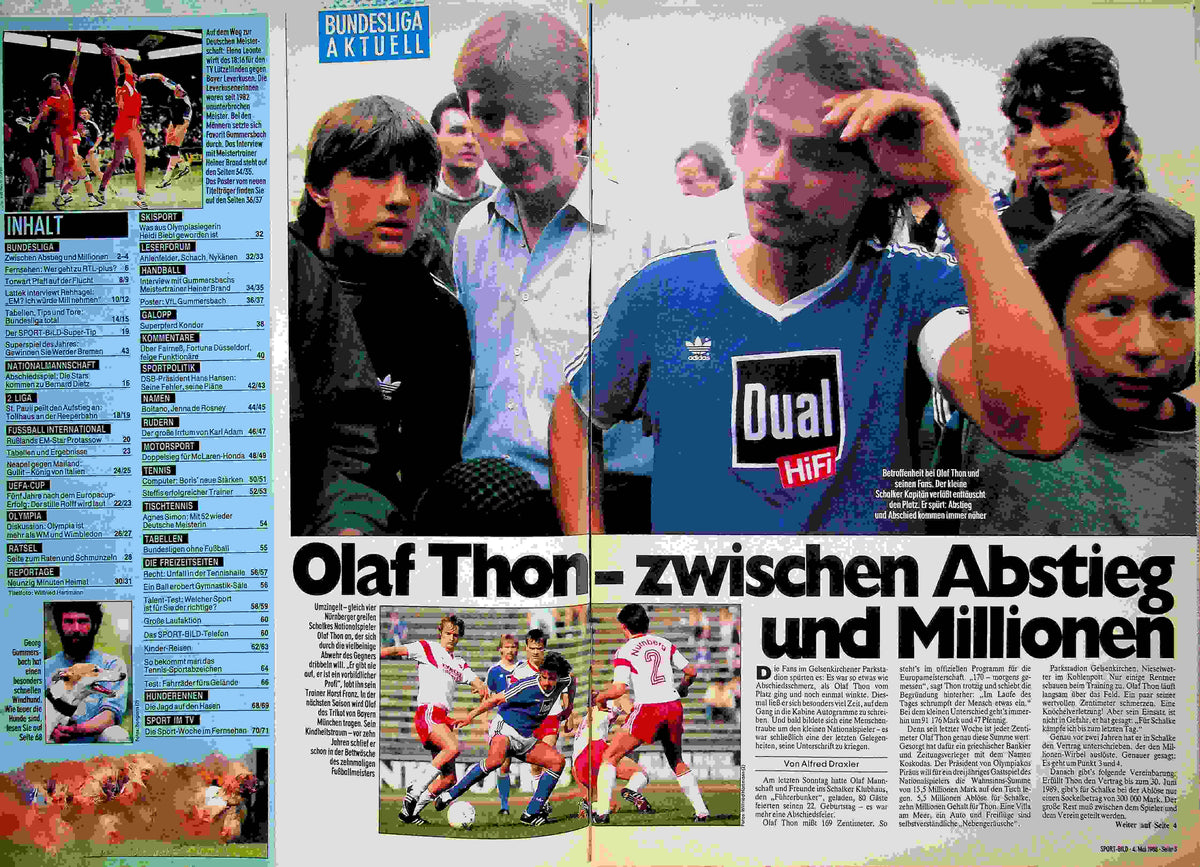 Inhaltsverzeichnis Sport Bild 19/1988
