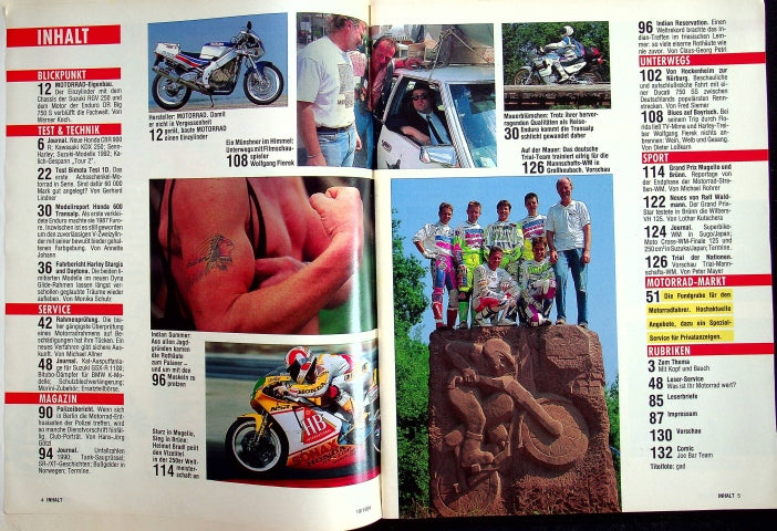Inhaltsverzeichnis Motorrad 19/1991