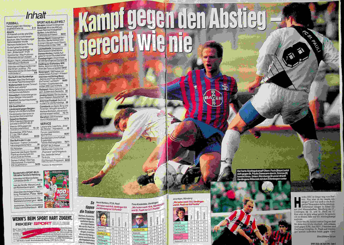 Inhaltsverzeichnis Sport Bild 19/1991