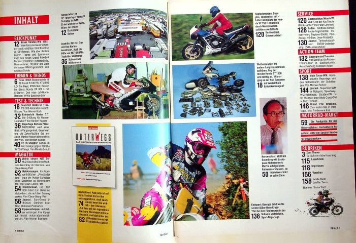 Inhaltsverzeichnis Motorrad 19/1992