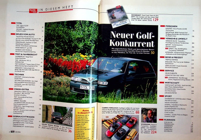 Inhaltsverzeichnis Auto Motor und Sport 19/1994
