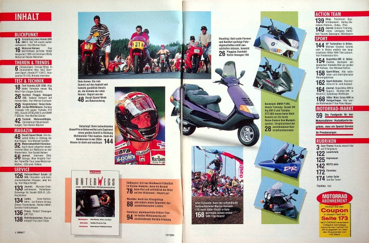 Inhaltsverzeichnis Motorrad 19/1994