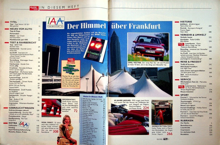 Inhaltsverzeichnis Auto Motor und Sport 19/1995