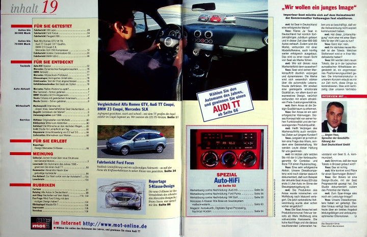 Inhaltsverzeichnis MOT 19/1998