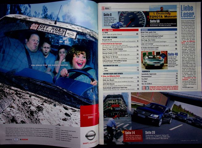 Inhaltsverzeichnis Auto Bild 19/2003