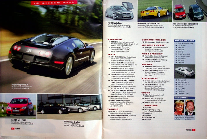 Inhaltsverzeichnis Auto Motor und Sport 19/2005