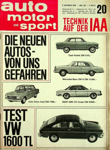 Auto Motor und Sport 20/1965