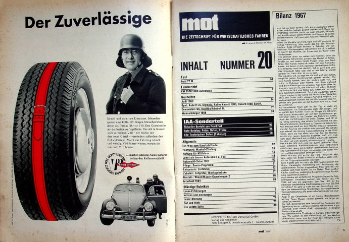Inhaltsverzeichnis MOT 20/1967