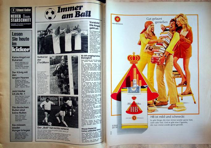 Inhaltsverzeichnis Kicker 20/1972