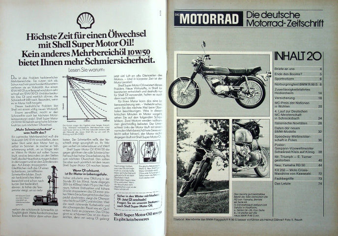 Inhaltsverzeichnis Motorrad 20/1973