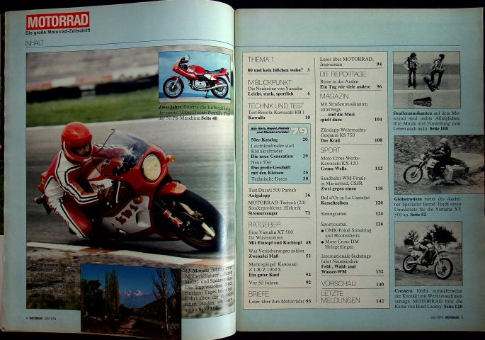 Inhaltsverzeichnis Motorrad 20/1979