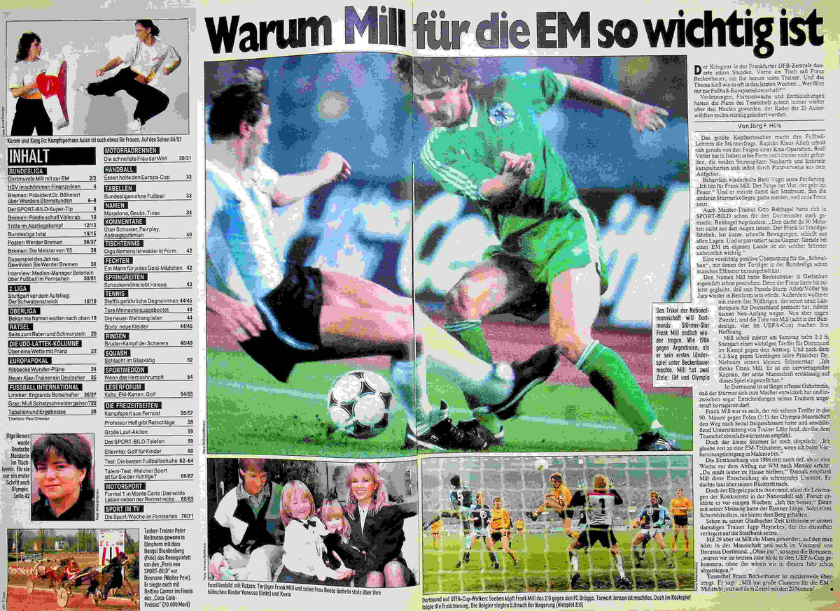 Inhaltsverzeichnis Sport Bild 20/1988