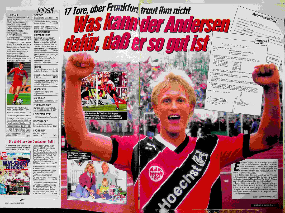 Inhaltsverzeichnis Sport Bild 20/1990