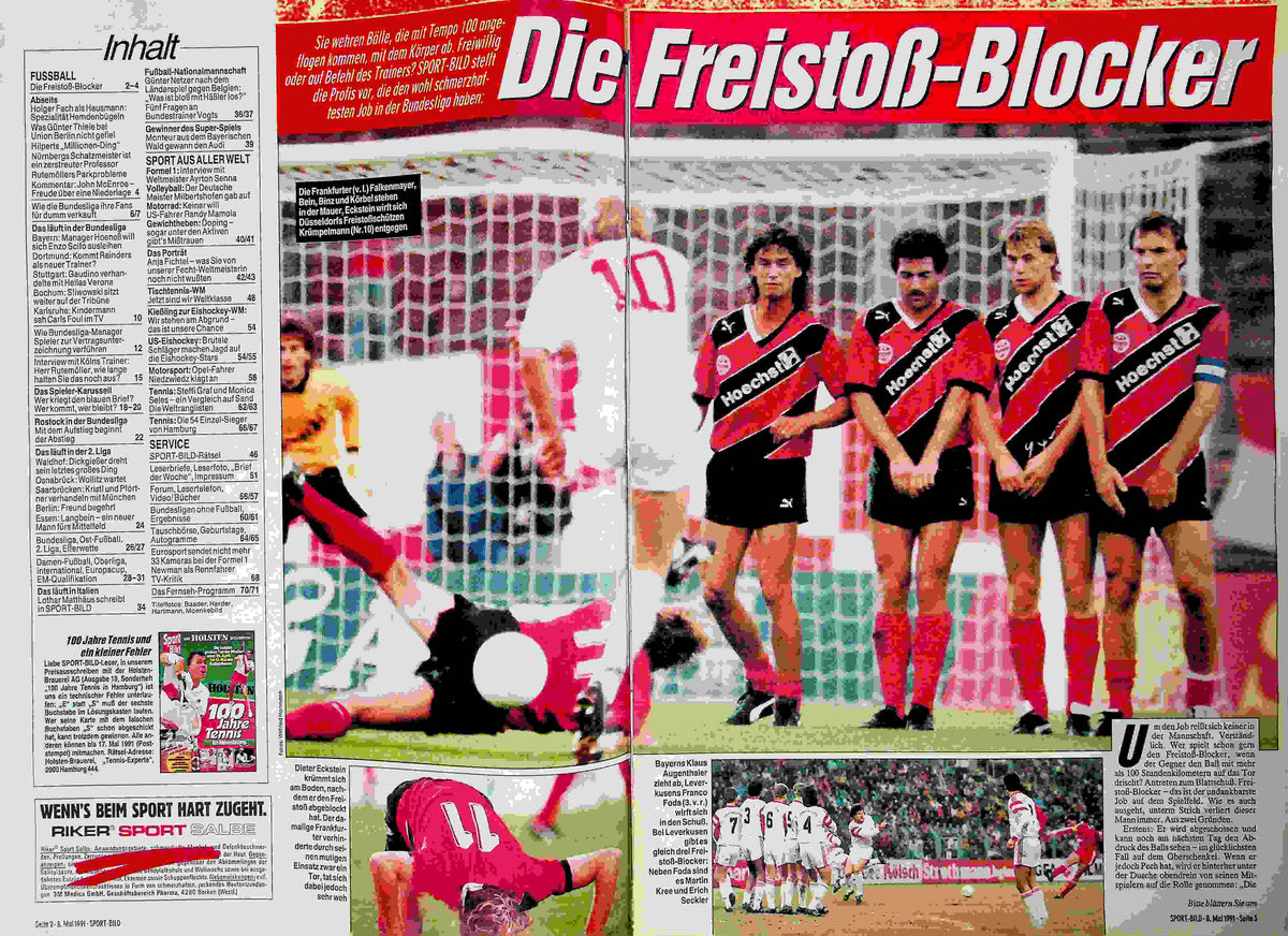 Inhaltsverzeichnis Sport Bild 20/1991