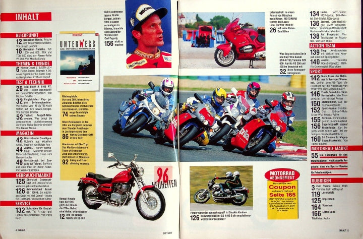Inhaltsverzeichnis Motorrad 20/1995