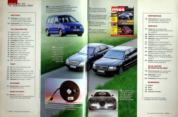 Inhaltsverzeichnis MOT 20/2001