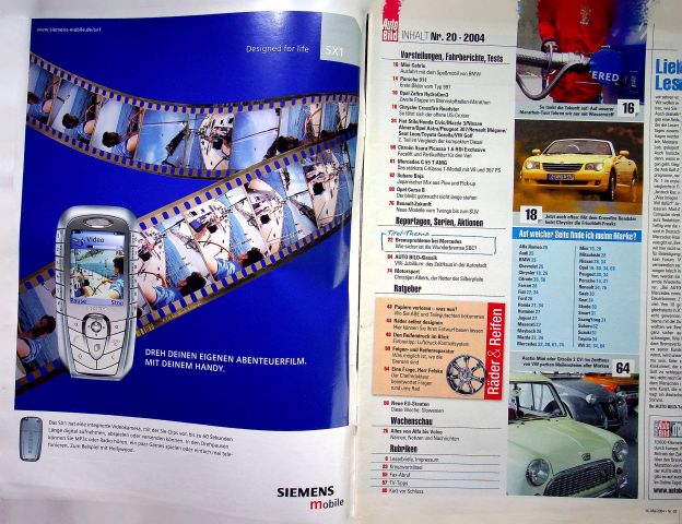 Inhaltsverzeichnis Auto Bild 20/2004