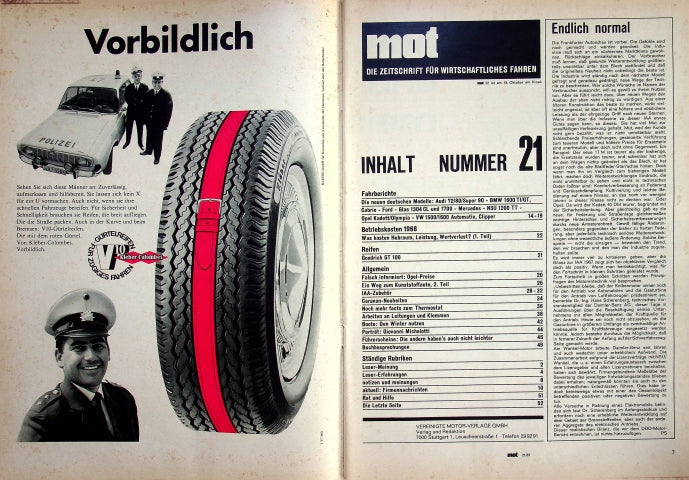 Inhaltsverzeichnis MOT 21/1967