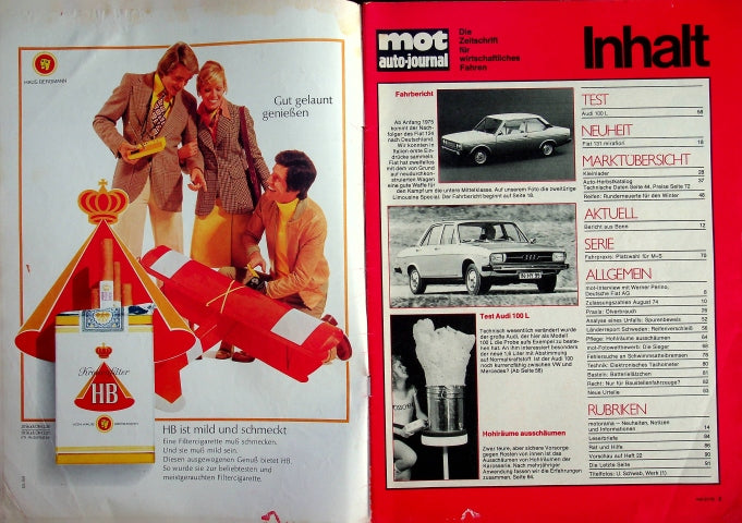 Inhaltsverzeichnis MOT 21/1974