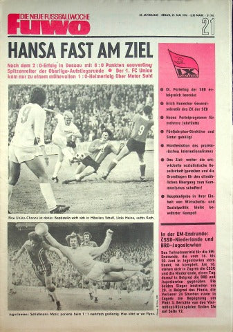 Fuwo Fussballwoche 21/1976