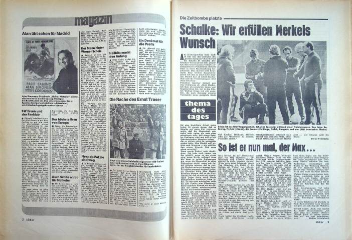 Inhaltsverzeichnis Kicker 21/1976
