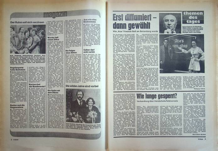 Inhaltsverzeichnis Kicker 21/1977