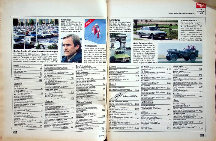 Inhaltsverzeichnis Auto Motor und Sport 21/1979