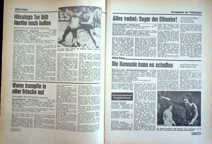 Inhaltsverzeichnis Kicker 21/1979