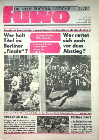 Fuwo Fussballwoche 21/1981