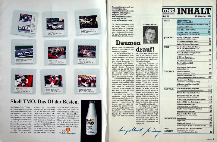 Inhaltsverzeichnis MOT 21/1984