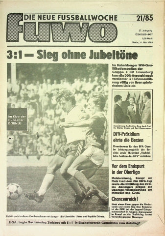 Fuwo Fussballwoche 21/1985