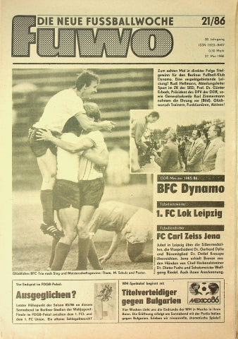 Fuwo Fussballwoche 21/1986