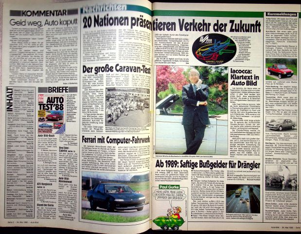 Inhaltsverzeichnis Auto Bild 21/1988