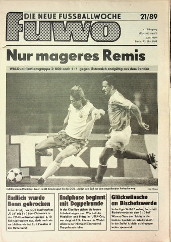 Fuwo Fussballwoche 21/1989