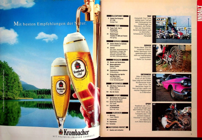 Inhaltsverzeichnis Motorrad 21/1989