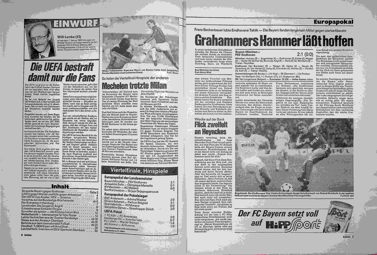 Inhaltsverzeichnis Kicker 21/1990